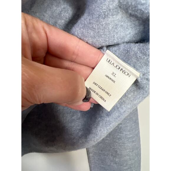 NEW Ulla Johnson Corinna Ruffled Pullover Sweater Sleeves Grey Size: Extra Large - Picture 5 of 7